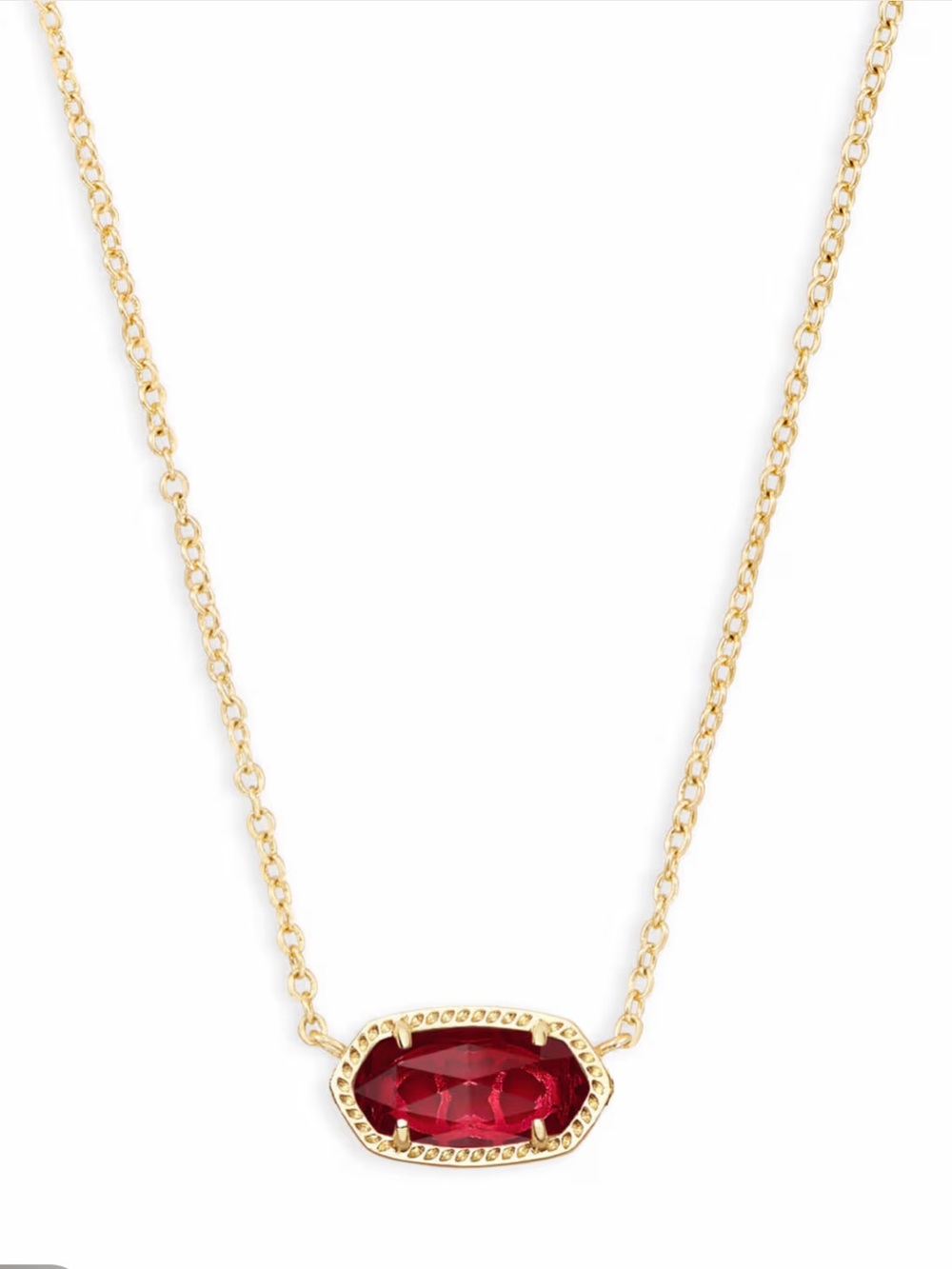 Kendra Scott Elisa Gold Pendant Necklace In Berry Glass